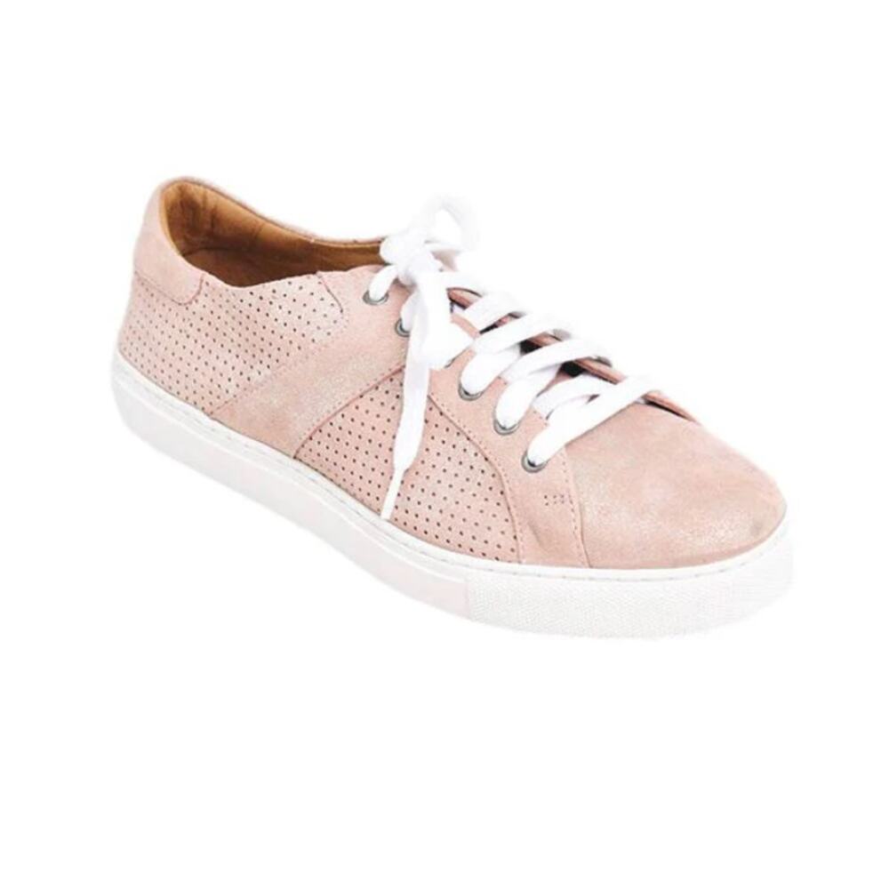 Trask Lindsey Blush Pink Metallic Fashion Sneaker Size 9